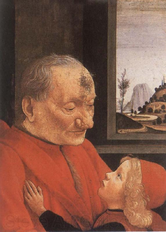 Domenico Ghirlandaio An Old man with his grandson Spain oil painting art